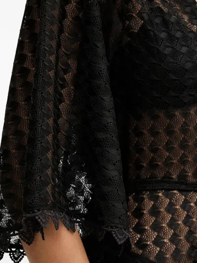 Melissa Odabash Tali Laced Belted Kaftan In Pattern