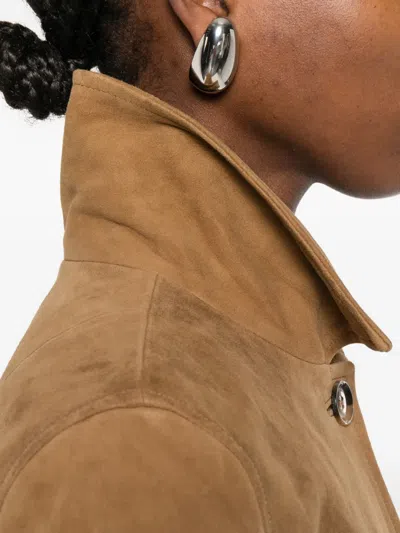 Ba&sh Button Pocket Jacket In Orange