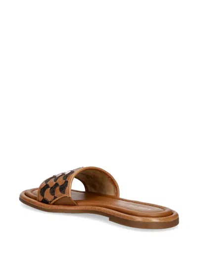 Michael Michael Kors Dana Patterned Flat Sandals In Multi