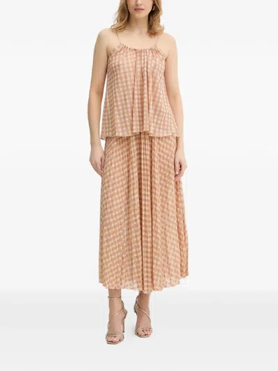 Forte Forte Check Patterned Blouse In Brown