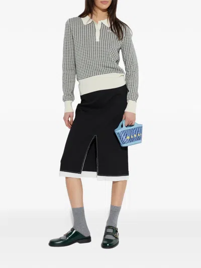 Marni Patterned Polo Top In Multi