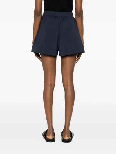 Herno Blue Solid Shorts In Blue