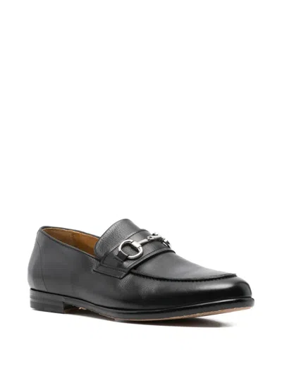 Calce Hardware Flat Loafers In Black