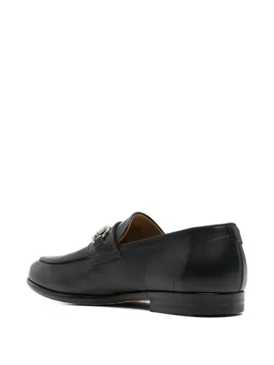 Calce Hardware Flat Loafers In Black