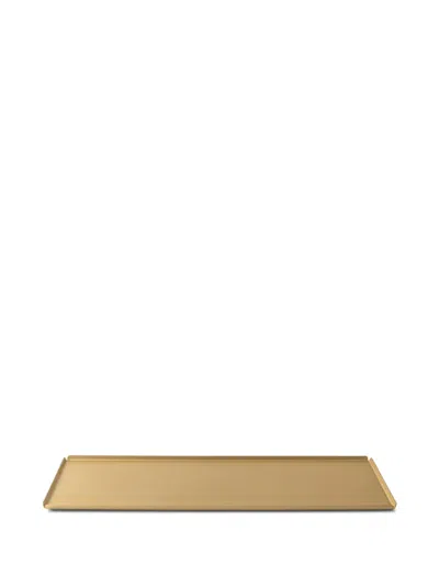 Knindustrie Storm Rectangular Tray In Gold