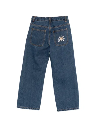 Moschino Elasticated Denim Jeans In Blue