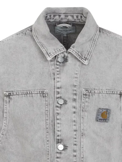 Carhartt Double Layer Front Jacket Collared Design In Gray