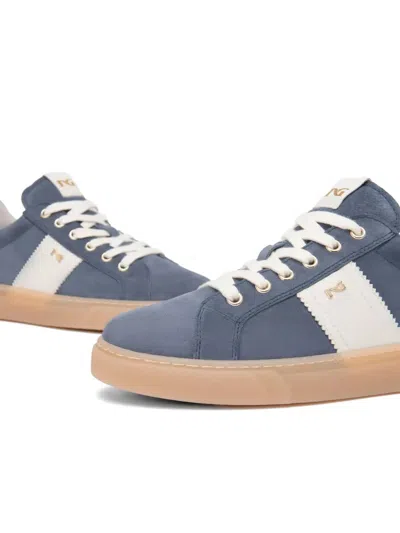 Nero Giardini Suede Lace-up Sneakers In Blue