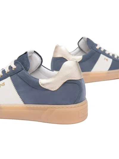 Nero Giardini Suede Lace-up Sneakers In Blue