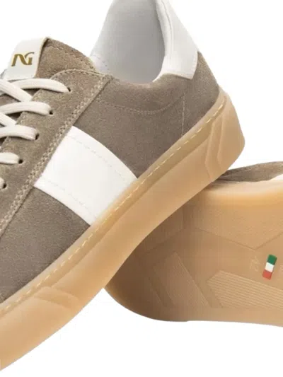 Nero Giardini Stripe Suede Sneakers In Multi