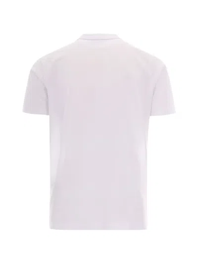 Paul & Shark Polo Shirt In Double Mercerised Cotton Jersey With Linen Details In White