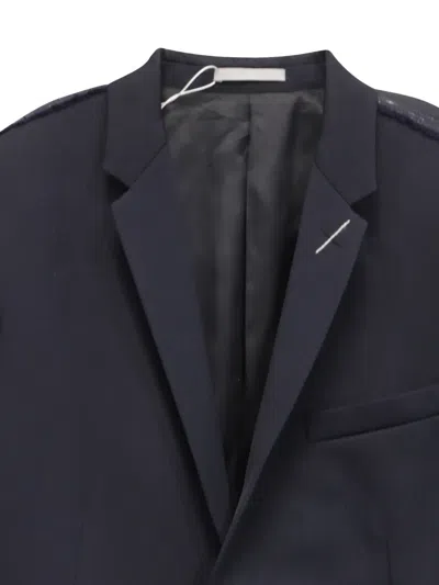 Pre-owned Dior Single-breasted Wool Blazer In Blue