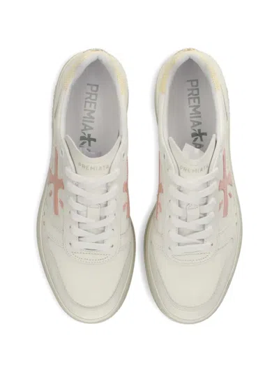 Premiata Micol 8196 Double Layer Platform Trainers In White