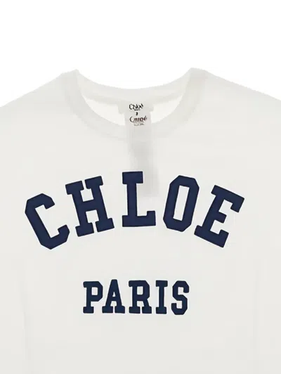 Chloé Cropped T-shirt In White