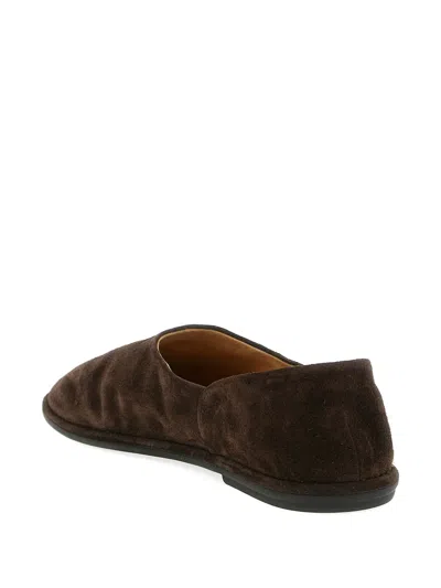 The Row Canal Suede Slip-on Shoes In Brown