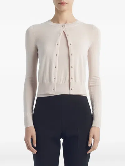 Adam Lippes Button Cardigan In Pink