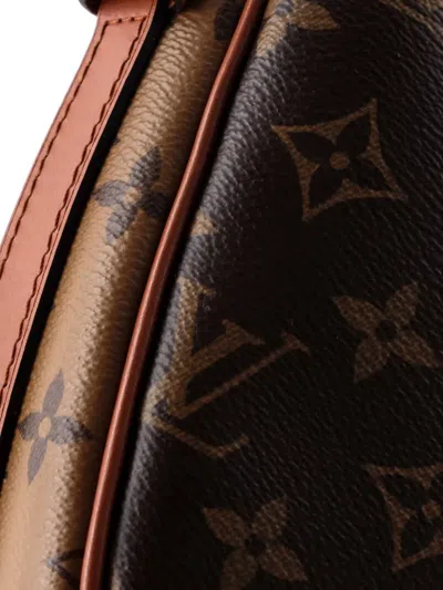Pre-owned Louis Vuitton Loop Reverse Monogram Canvas Hobo Bag In Brown