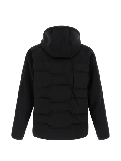Hugo Boss Quilted Hybrid Jacket In Black