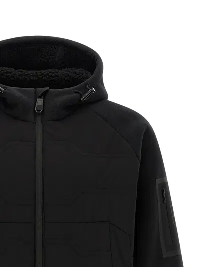 Hugo Boss Quilted Hybrid Jacket In Black