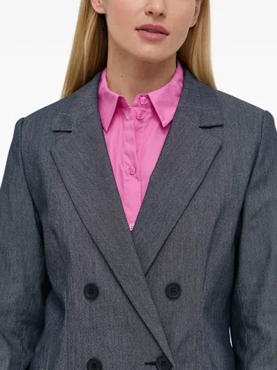 Gestuz Double-breasted Blazer In Blue