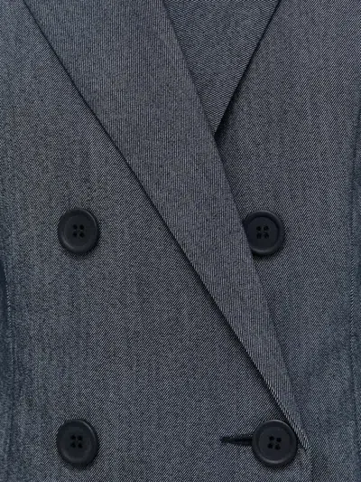 Gestuz Double-breasted Blazer In Blue