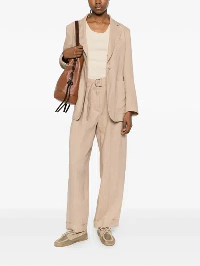 Panicale Pocket Single-breasted Blazer In Pink