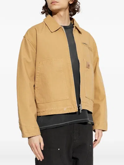 Represent Canvas Cotton Worker Jacket In Yellow