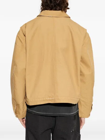 Represent Canvas Cotton Worker Jacket In Yellow