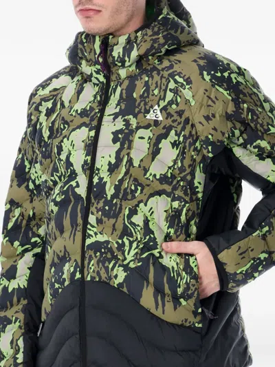 Nike Printed Down Jacket In Green