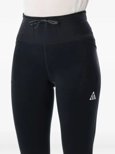 Nike Drawstring Leggings In Black