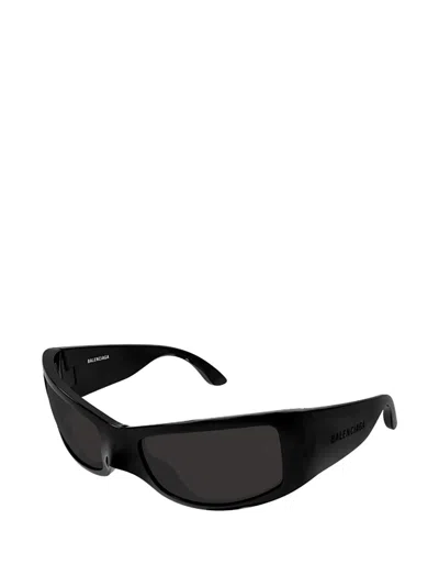 Balenciaga Bb0461s-001 Bioplastic Rectangular Sunglasses In Orange