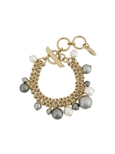 Lanvin Gold-toned Bracelet With Faux-pearls