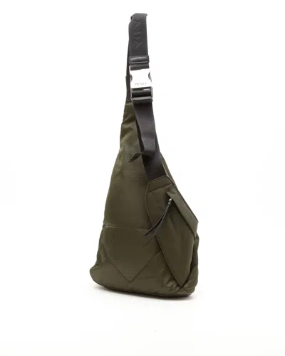 Prada Re-nylon Sling Backpack In Green