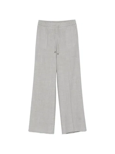 Berwich Drawstring Trousers In Gray