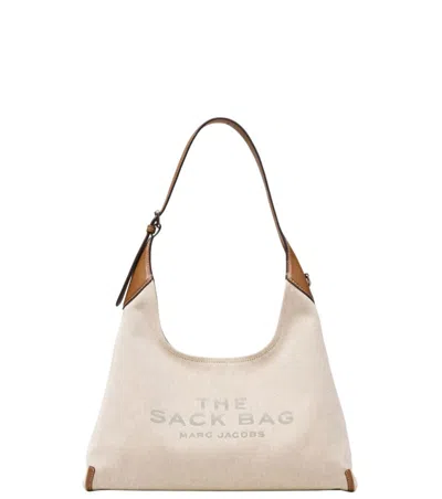 Marc Jacobs Beige Cotton Polyester Shoulder Bag In White