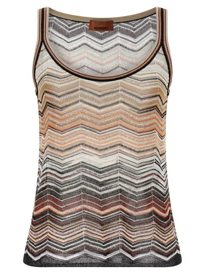 Missoni Women Multicolor Chevron Lam Tank Top, Xxl Luxury Tops For Women Darveys