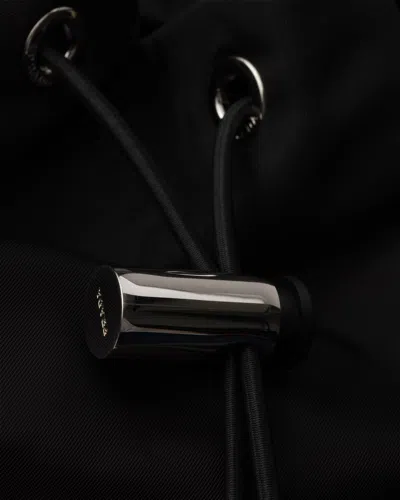 Prada Explore Re-nylon And Leather Backpack In Black
