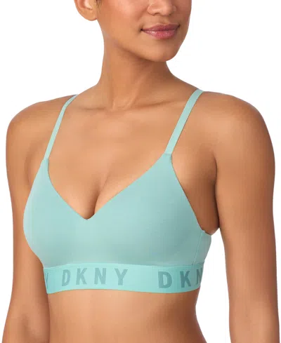 Dkny Wirefree Push-up Bra In Green
