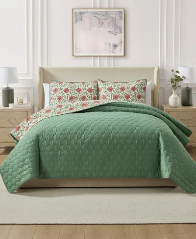 Seventh Studio Ezza Floral 2-pc. Quilt Set, Twin In White