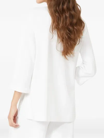Max Mara V-neck Pullover In White