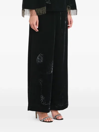 Themis Z Kyma Pattern Trousers In Black