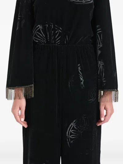 Themis Z Kyma Pattern Trousers In Black