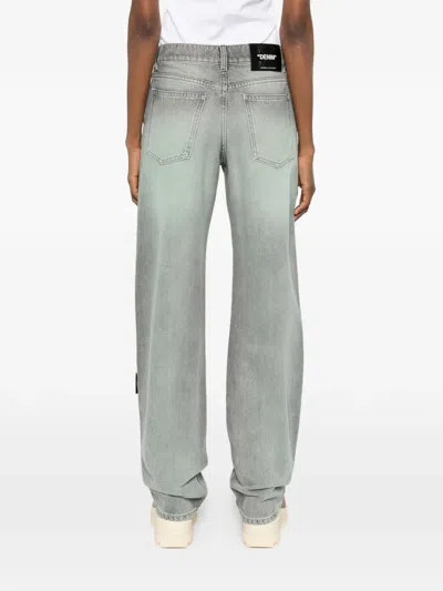 Off-white Buttoned Jeans In Gray