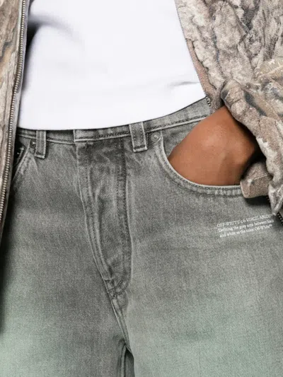 Off-white Buttoned Jeans In Gray