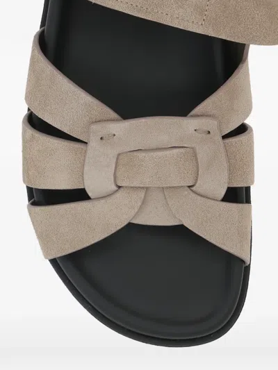 Doucal's Matilde Leather Sandals In Multi