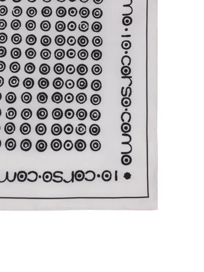 10 Corso Como Spot Pattern Scarf In White