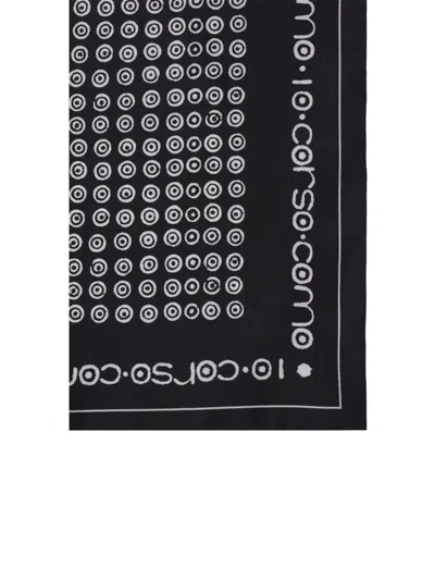 10 Corso Como Patterned Scarf In Black