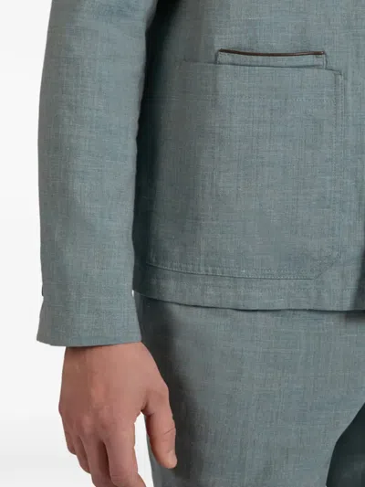 Incotex Buttoned Jacket In Blue