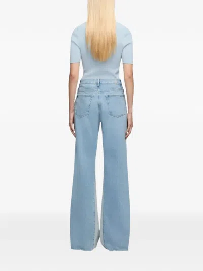 7 For All Mankind Flared Contrast Panel Jeans In Multi