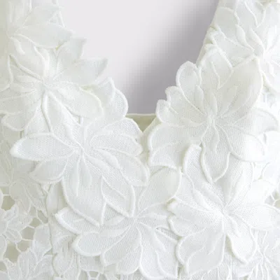 Abercrombie & Fitch Strapless Lace Bridal Mini Dress In White